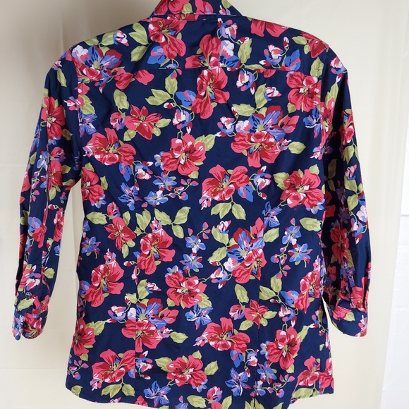 Lands End Size 2 Floral Blouse - Picture 7 of 7